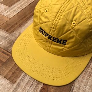 Supreme F/W 2014 Quilted Nylon Cap in Yellow